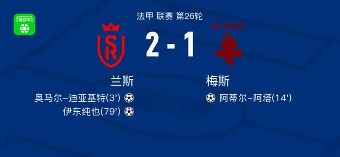 兰斯21梅斯伊东纯也和奥马尔迪亚基特攻破球门