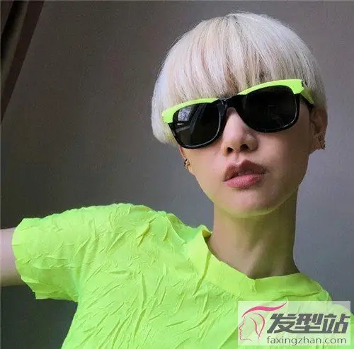 高颧骨女生发型锅盖头酷炫a到爆