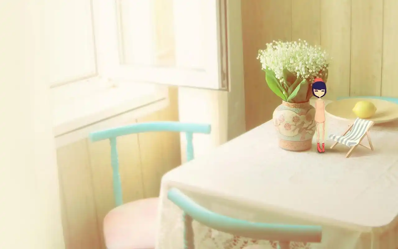 简单可爱小清新鲜花桌面壁纸