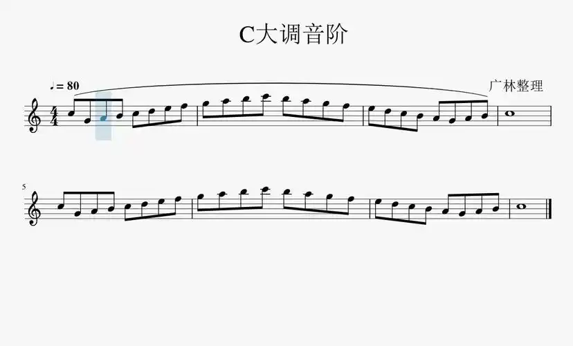 萨克斯考级课件c大调音阶