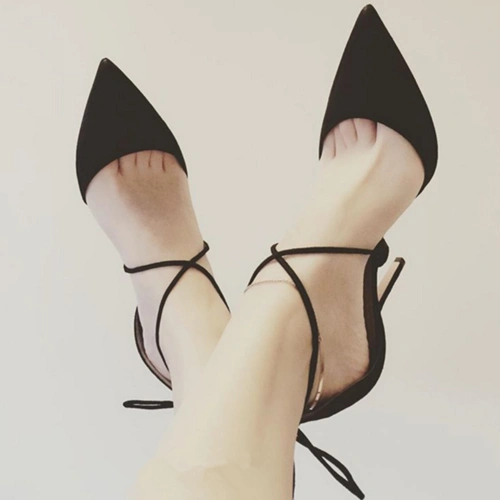 欧洲站2017新款性感凉鞋女尖头中空绑带高跟鞋细跟夏季百搭凉鞋女