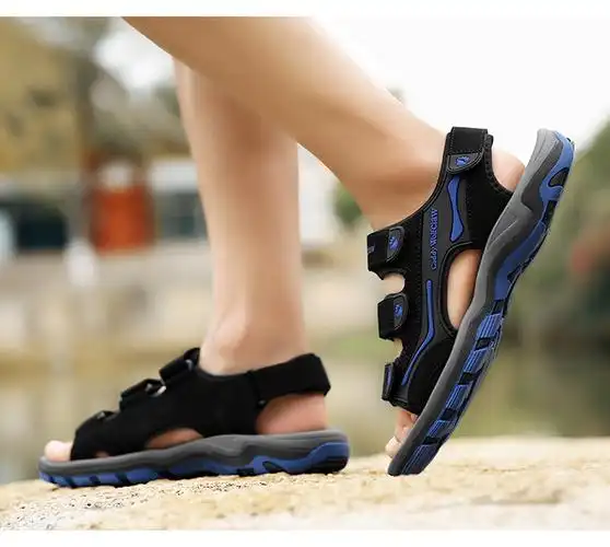 男孩凉鞋10-15岁男童凉鞋夏季10中大童12男孩脚胖宽沙滩鞋初中学生15