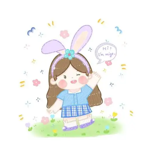 简笔人物清新可爱小小孩