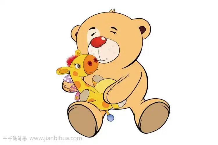 玩玩具的小熊简笔画自我保护简笔画玩具小熊简笔画图片卡通玩具熊简笔