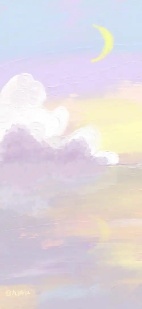 油画质感壁纸artset 高清壁纸 可爱简约 纯色壁纸插画手绘 转载:wb九