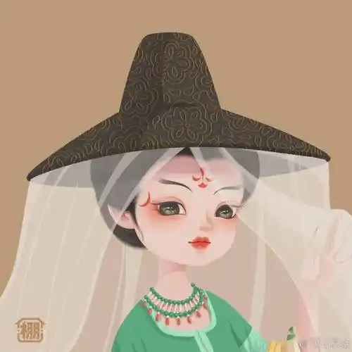 q版汉服靓女头像,一整个被可爱住了_古风_楼兰_乐器