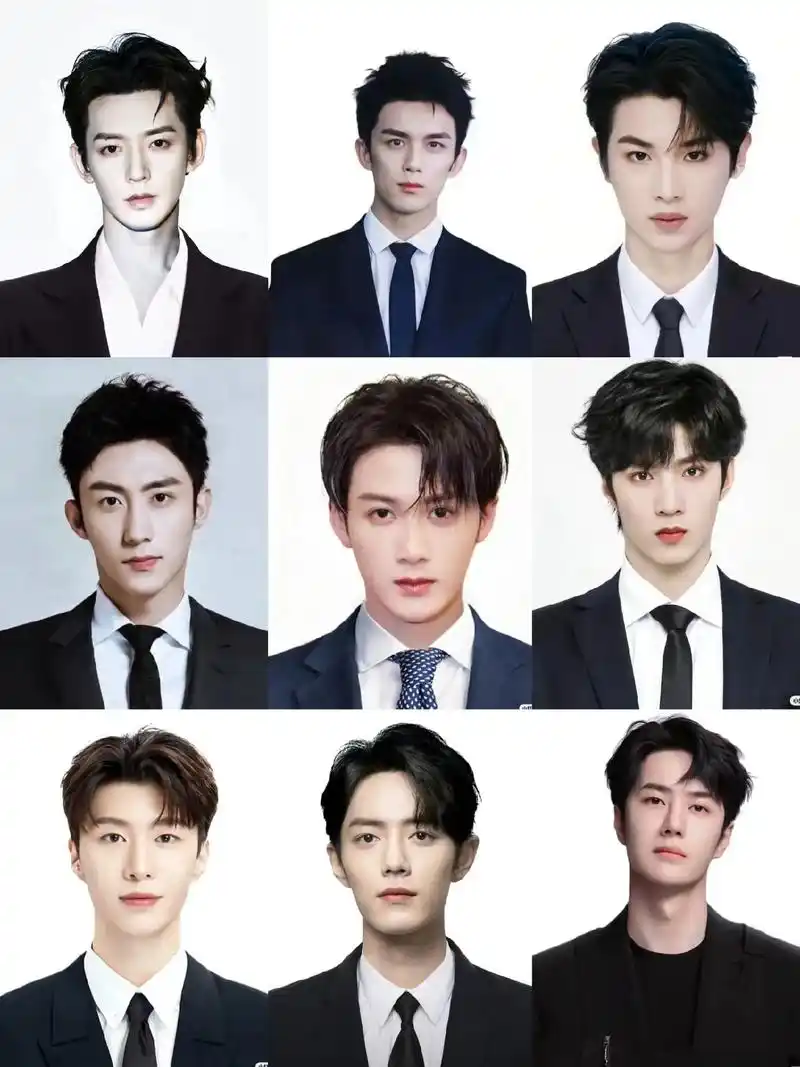 男明星证件照.你第一眼看到的是谁?#证件照片 #一寸照#王鹤 - 抖音