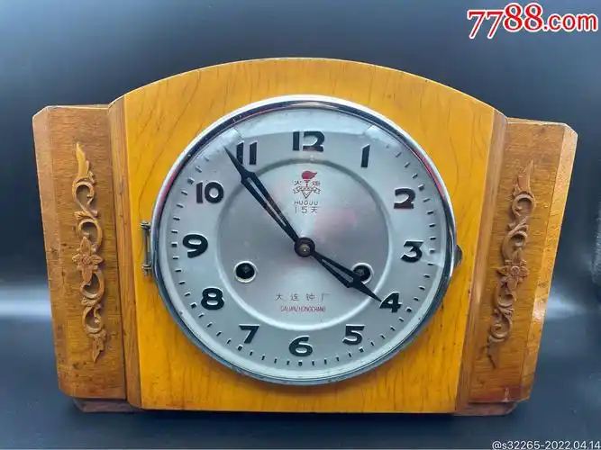 火炬15天老座钟80年代机械老钟表_价格168元_第1张_7788收藏__收藏