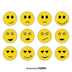 标点符号问号我爱你,表情符号黄色圆形表情符号表达边框卡通表情符号