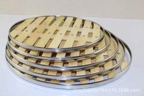 30cm竹制蒸盘 包边竹篦子 厨房用具 五元批发 地摊热卖