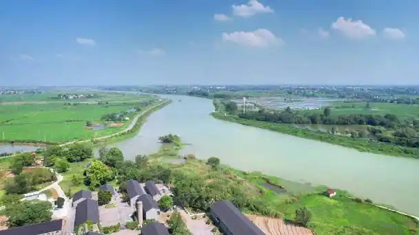 航拍安徽省马鞍山市含山县凌家滩国家考古遗址公园