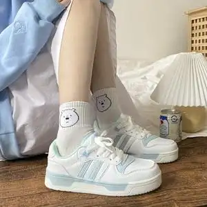 潮可可鞋子女夏学生ins潮百搭原宿风白色运动板鞋日系小白鞋休闲