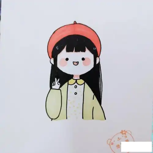 可爱小女生女生简笔画大全