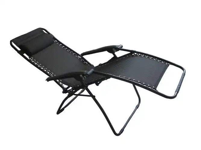 特斯林豪华躺椅折叠椅折叠床豪华沙滩椅黑小格子