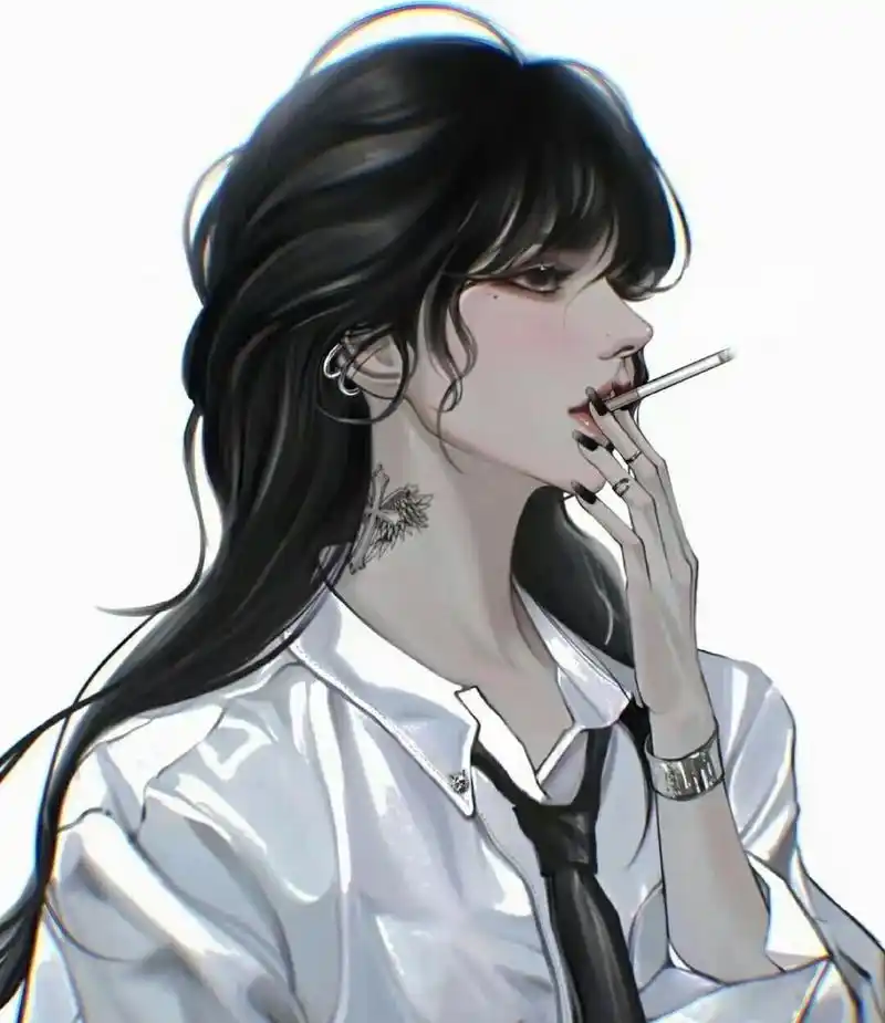 高冷霸气的氛围感满满的动漫女生头像