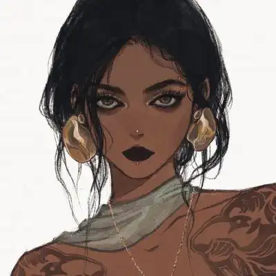 高冷霸气女生头像手绘高清图片