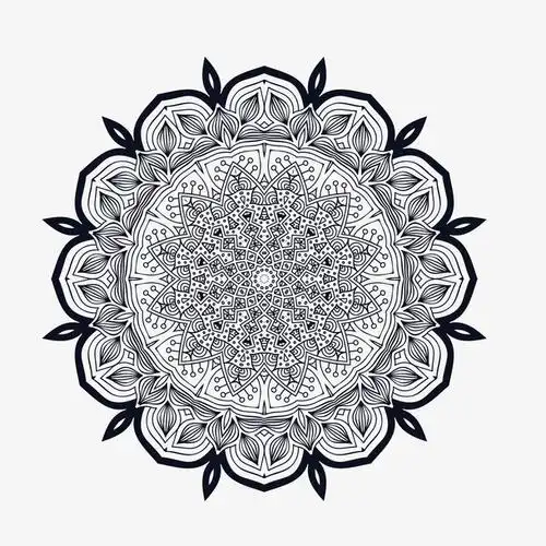 圆形手绘的花纹