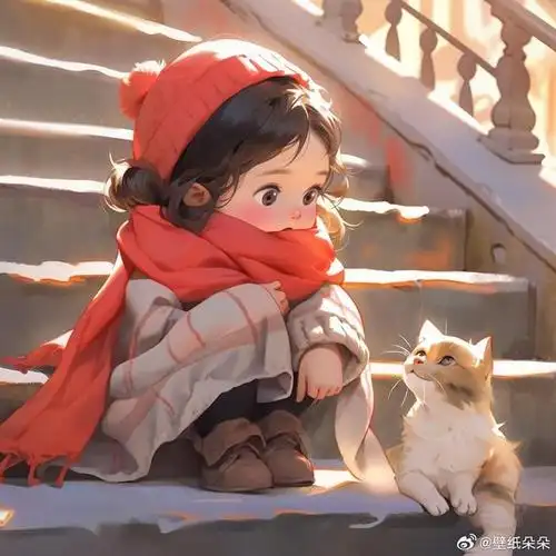 冬日喜庆女孩可爱头像