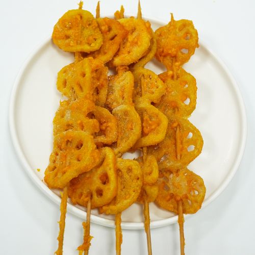整箱李亿浩香酥藕片串200串半成品裹粉莲藕油炸烧烤莲藕