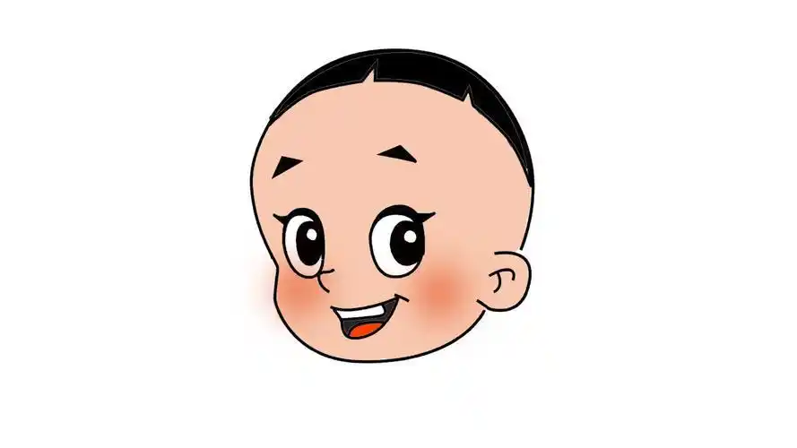 大头儿子拜年简笔画