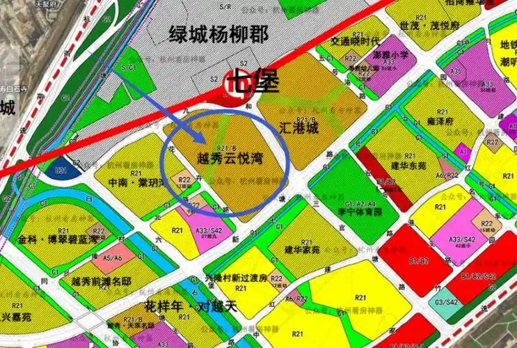越秀天悦江湾艮北新区板块土地块详细规划图高清版免费获取