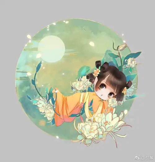 手绘古装q版 插画师:引筝