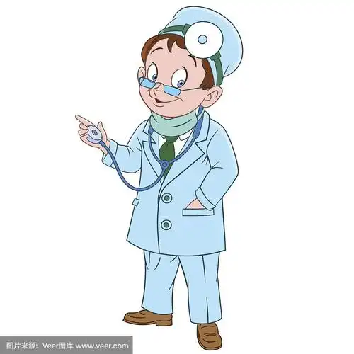 可爱的卡通的医生