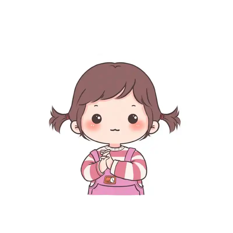 卡通小女孩q版头像 来给生活比个耶7015