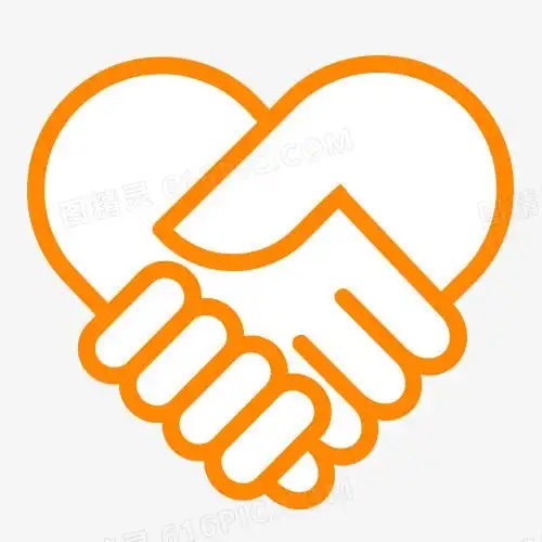 握手线稿矢量图素材