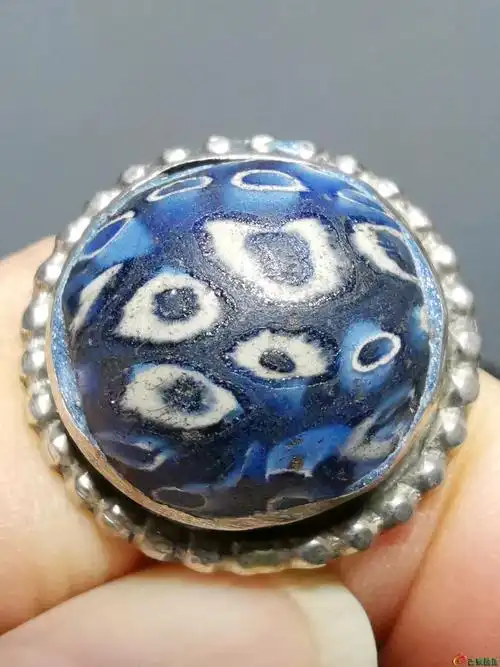 蜻蜓眼古珠戒指装逼利器招财辟邪护身