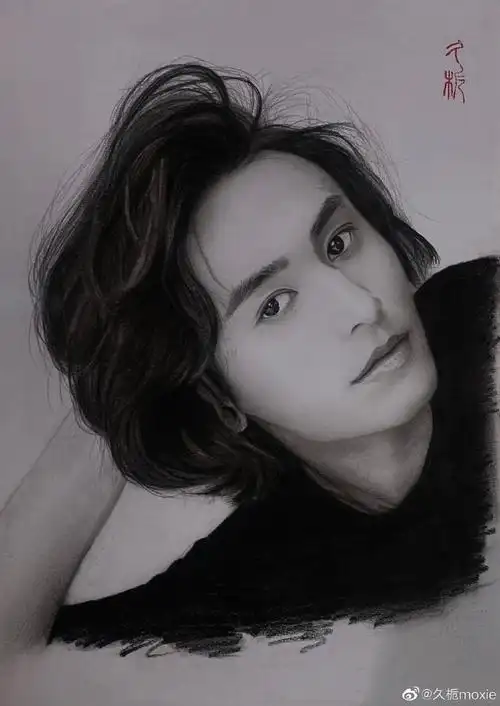 张哲瀚[超话]#素描手绘过程图#张哲瀚#@张哲瀚疯子