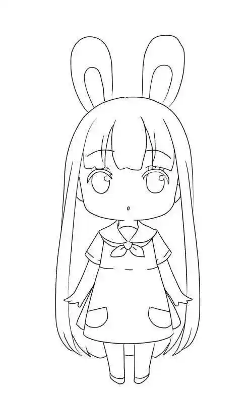 q版少女简笔画q版人物简笔画女孩q版人物简笔画女孩人物简笔画q版吴磊