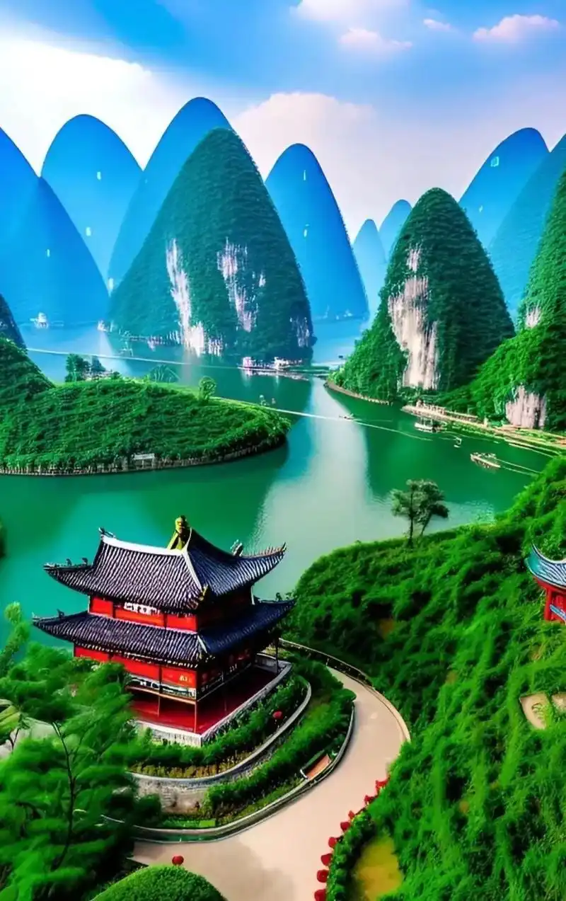 桂林山水甲天下,人间仙境美如画.##感受大自然的气息和美景  - 抖音