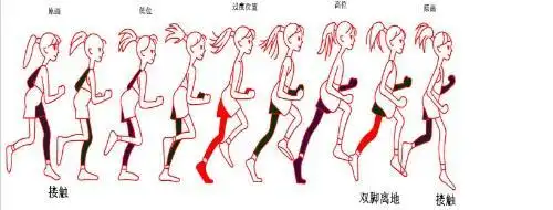 求动画走跑跳分解图,每样10张.