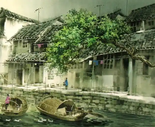 最美在江南水彩笔下的江南美爆了