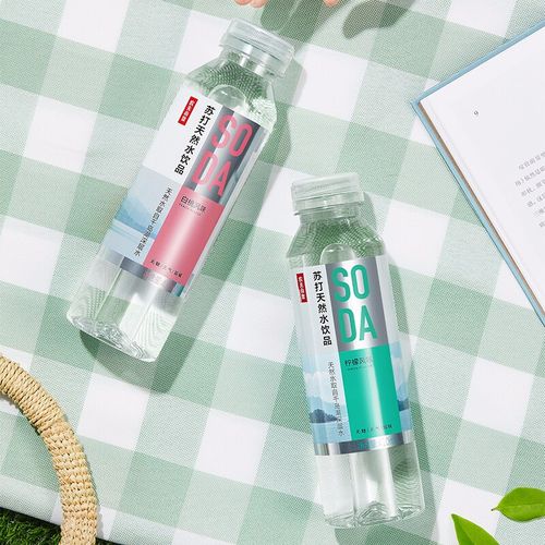 农夫山泉苏打水苏打天然水饮品白桃味410ml15瓶整箱饮用水