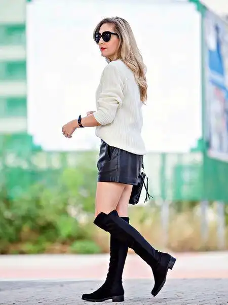 过膝长靴最耐看的4种搭配,可操作性高也很日常,穿一次就上瘾了