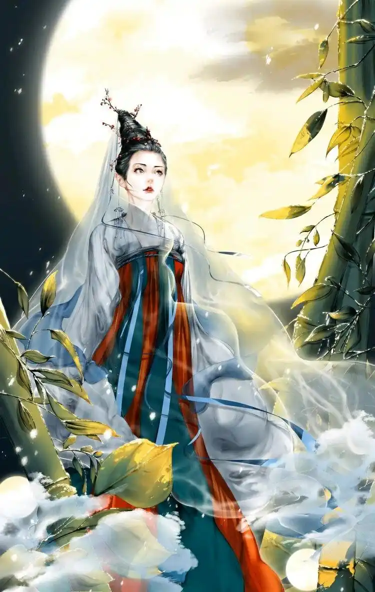 古风手绘女生唯美壁纸,你温柔的眼神里,有一种淡淡的空灵!