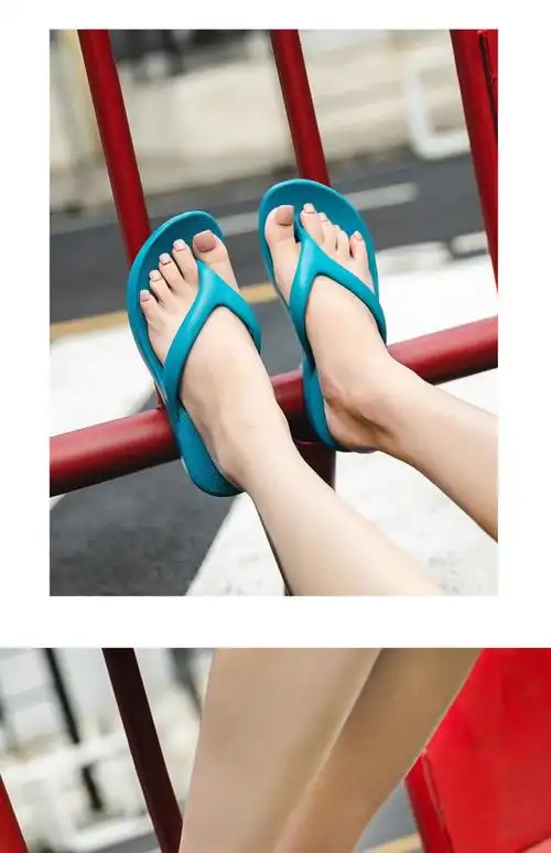 韩式人字女式拖鞋女生外出夏天穿的大码厚底拖夏季外穿夹板夹脚防滑