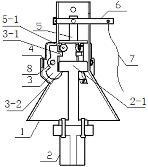 一种强夯机自动挂脱钩装置的制作方法
