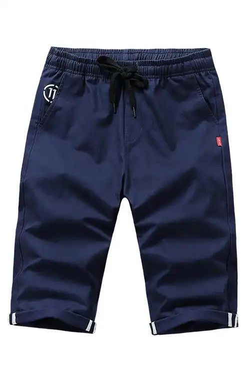 2021夏季男生休闲裤新上夏款百搭潮流直筒休闲七分薄款男装裤