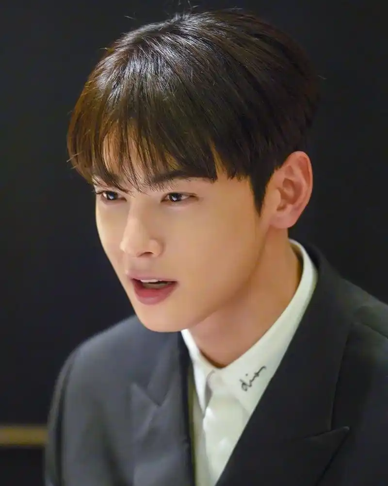 黑西装乖乖男车银优 一脸正气的感觉 #最靓头像壁纸征集赛