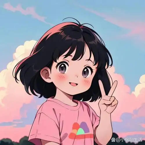 头像|超甜的治愈系比耶动漫头像～快来领取分享给你喜欢的人一起换上