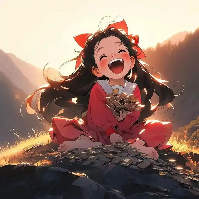 暴富女生头像/治愈系  我可以没有爱情过顾,不能没有收入.