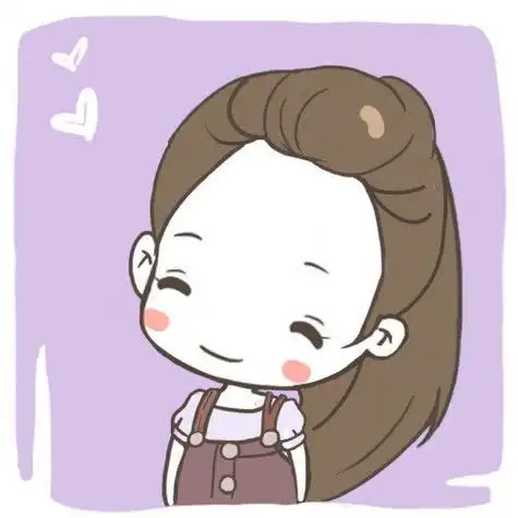 超萌q版女孩简笔画马尾