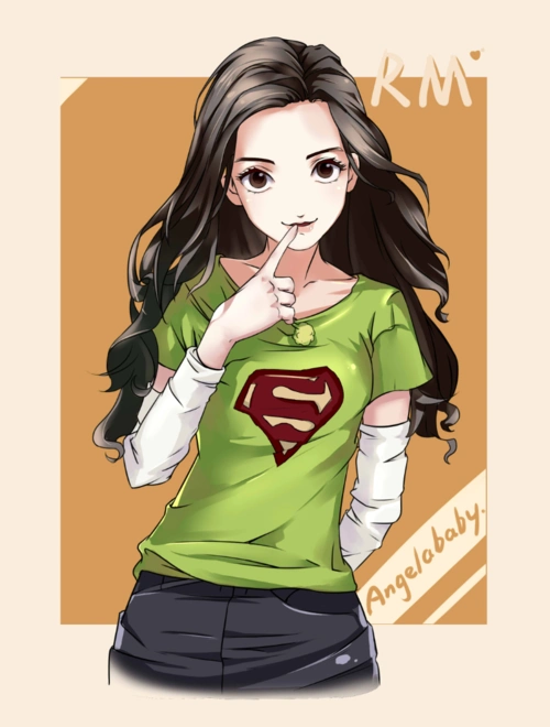 日漫插画angelababy跑男同人插画sai教程