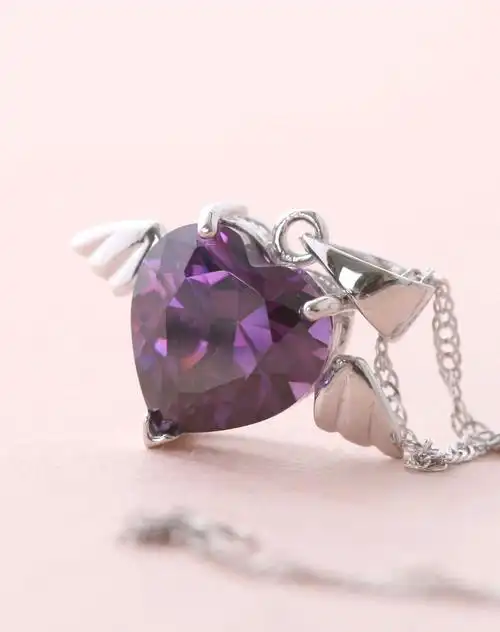 925银紫色小天使吊坠(赠送项链一条)