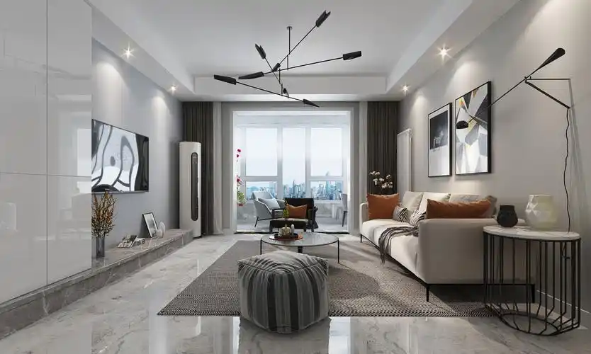 德欣城市嘉园110平现代风格三居室_装修效果图_房先森互联网家装