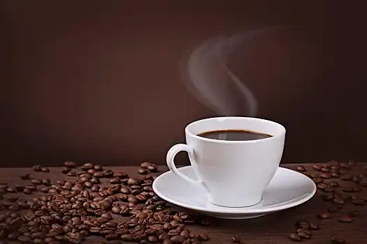 咖啡杯,褐色背景