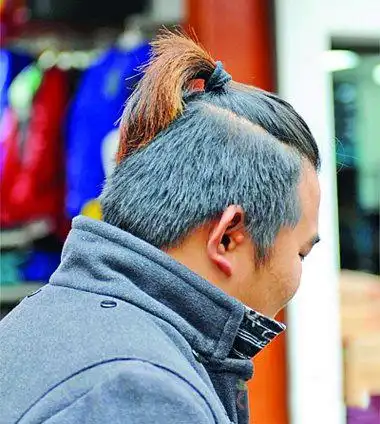 男生头顶扎小辫子发型大全图片